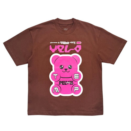 PELVIS x VELO TEMP - GUMMY PALS TEE BROWN